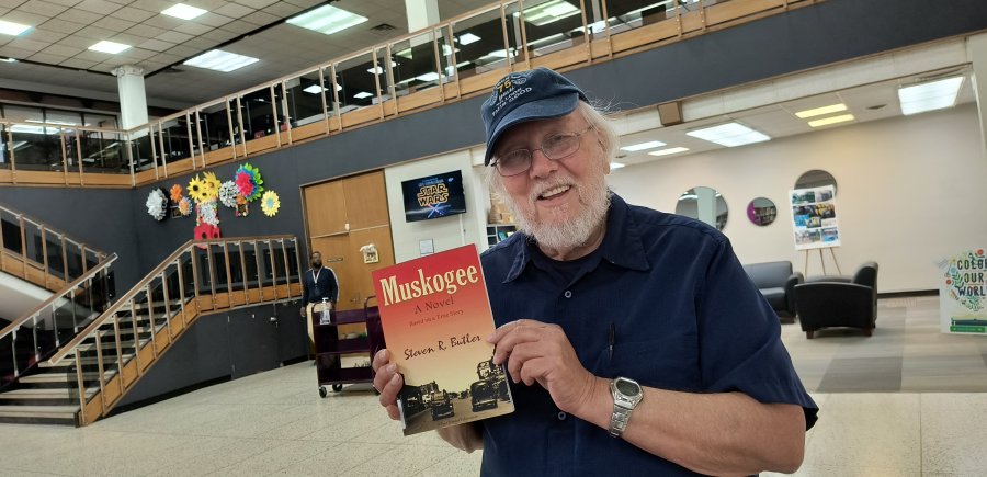 Me with book in library